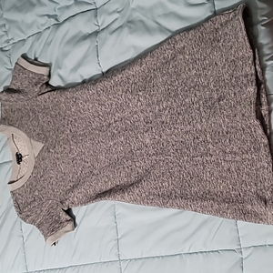 Theory Heathered Gray Cotton/Wool Blend Sweater Dress Women's S/P NWOT Condition